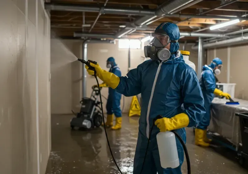 Basement Sanitization and Antimicrobial Treatment process in Harwich Port, MA