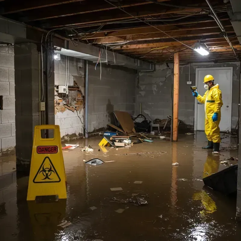 Flooded Basement Electrical Hazard in Harwich Port, MA Property